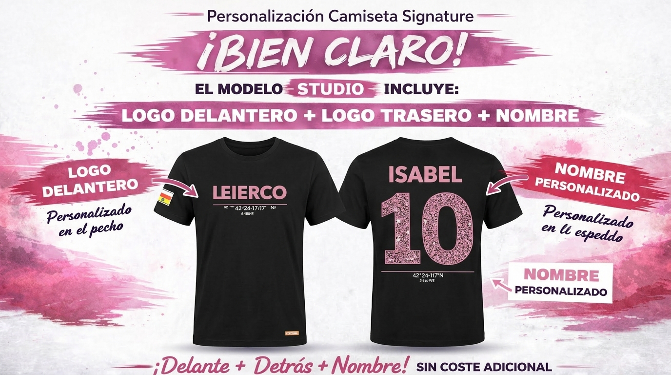 Logo trasero + nombre personalizado + logo delantero